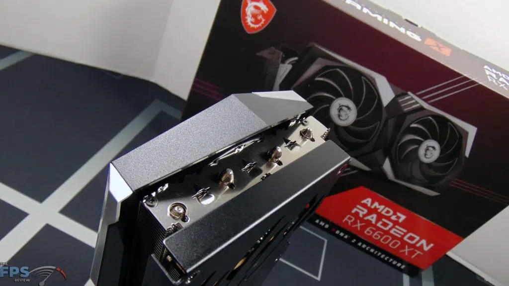 MSI Radeon RX 6600 XT GAMING X Video Card Back End Heatpipes