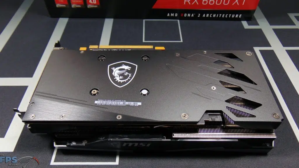 MSI Radeon RX 6600 XT GAMING X Video Card Back View