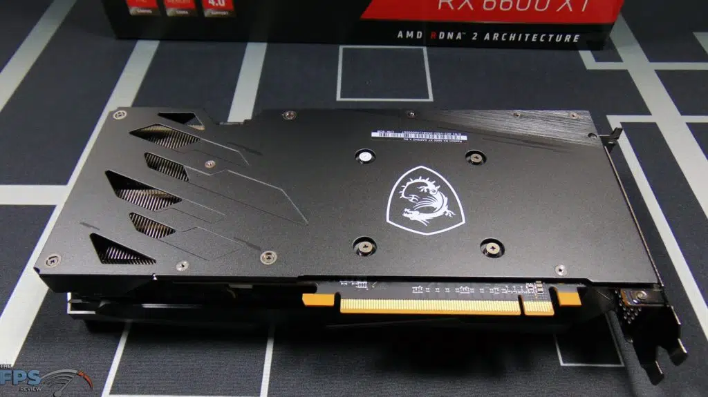 MSI Radeon RX 6600 XT GAMING X Video Card Back View