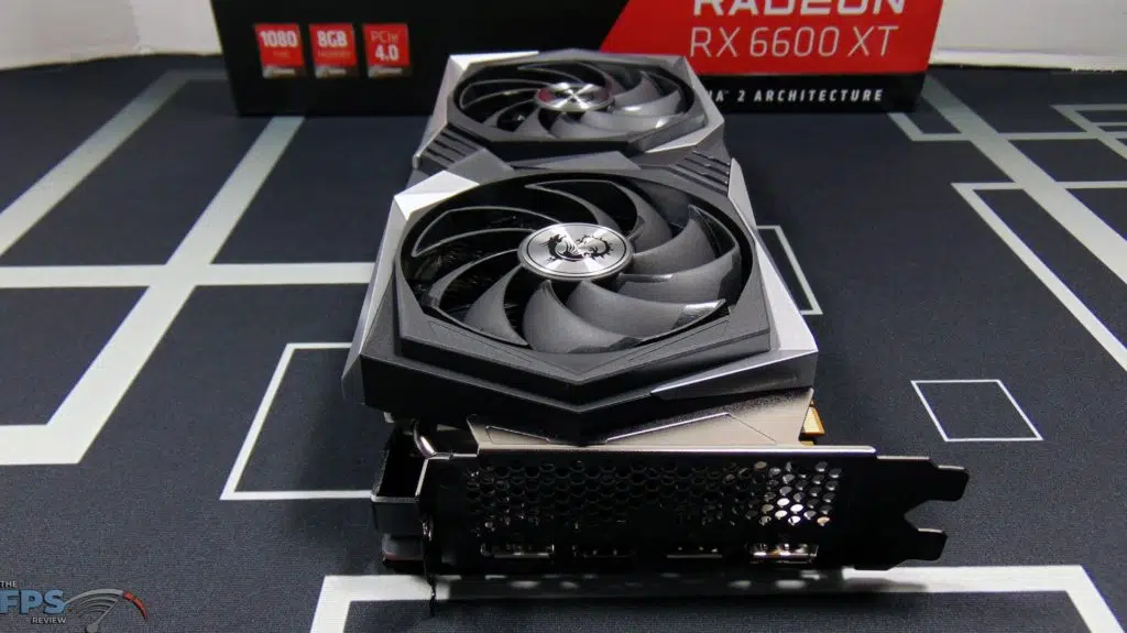 MSI Radeon RX 6600 XT GAMING X Video Card Top View