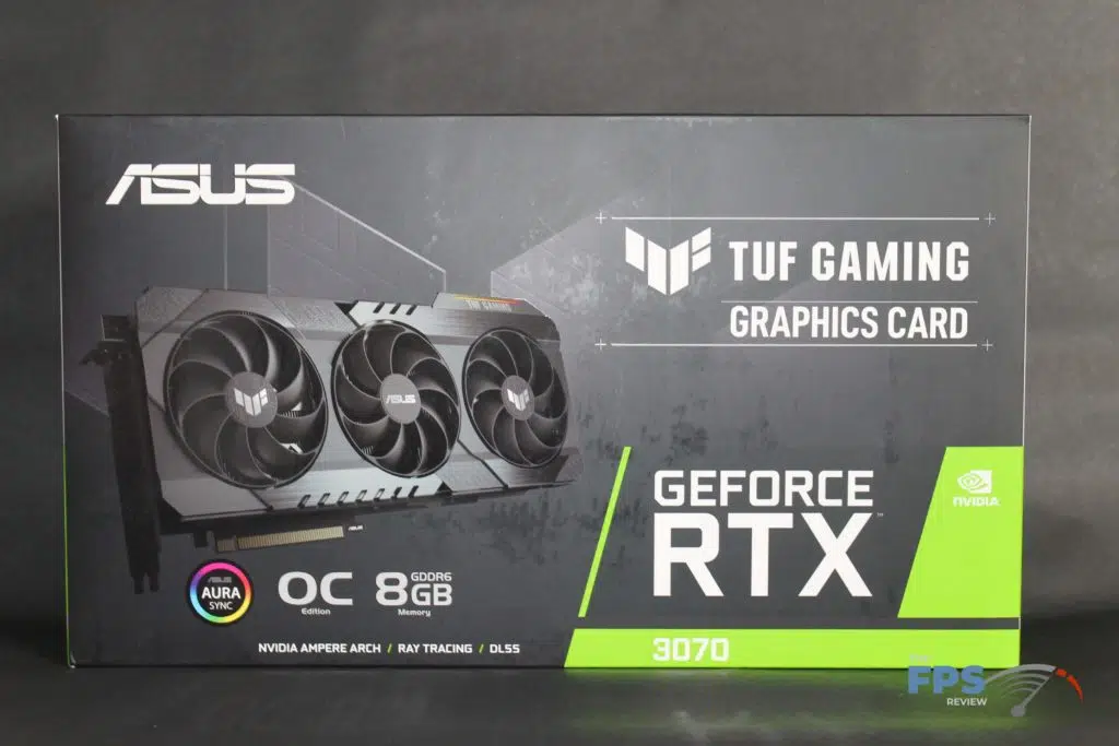 ASUS RTX 3070 TUF GAMING OC box front