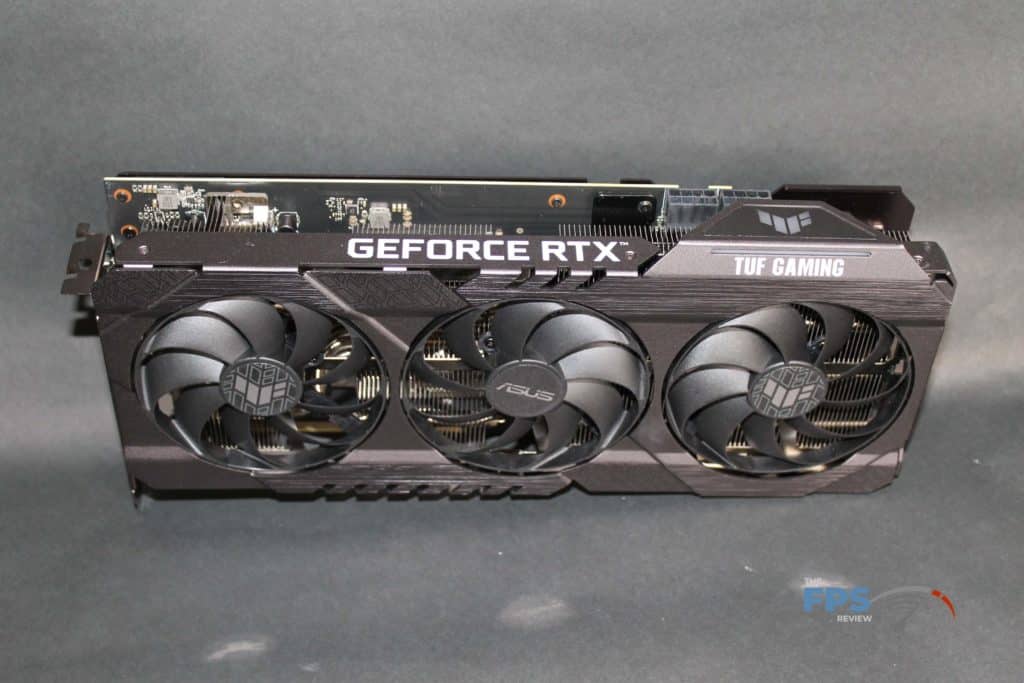 ASUS RTX 3070 TUF GAMING OC overhead angled view
