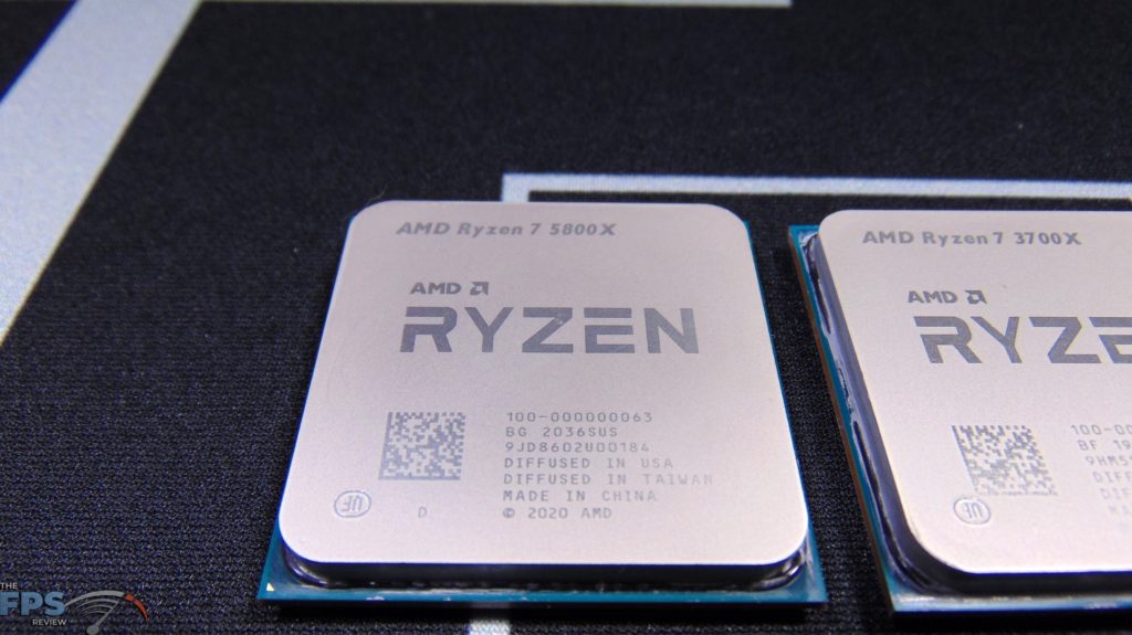 Closeup of AMD Ryzen 7 3700X CPU Top View