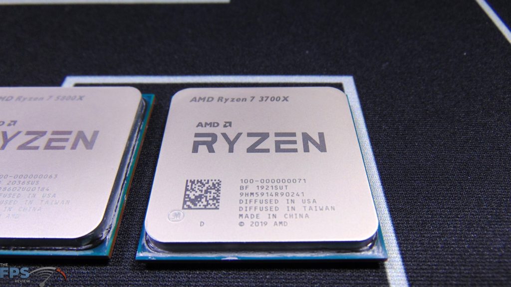 Closeup of AMD Ryzen 7 5800X CPU Top View