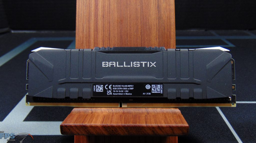 Crucial Ballistix DDR4-3600 CL16 16GB RAM Kit Front of Ram