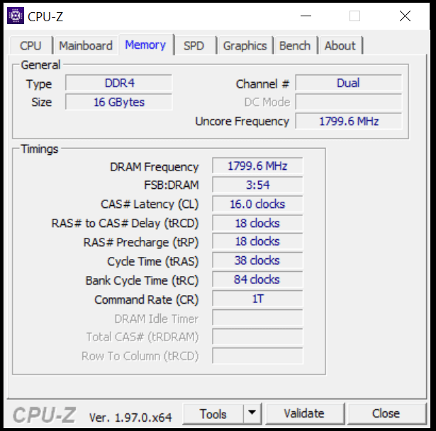 Crucial Ballistix DDR4-3600 CL16 16GB RAM Kit CPUz D.O.C.P. Setting