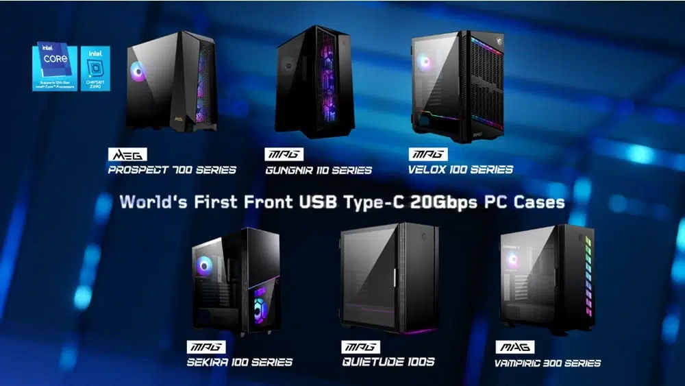 MSI Announces New Z690 Motherboards, USB 3.2 Gen 2x2 Ready PC Cases, and More