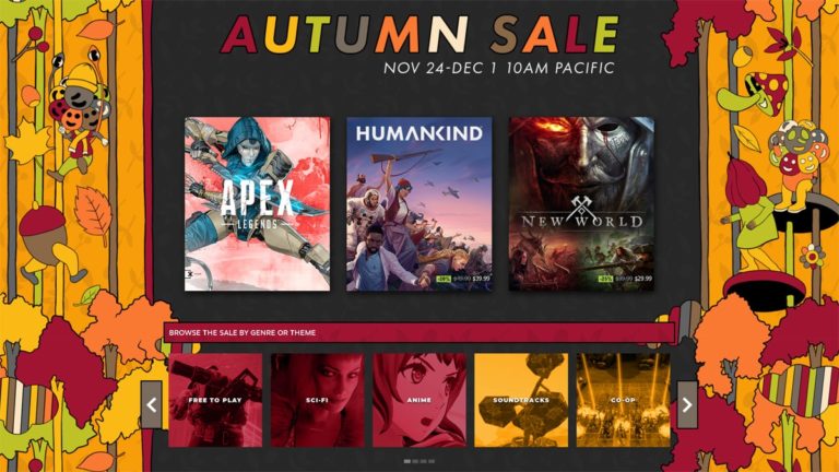 Steam’s Autumn Sale Is Live, Runs from November 24 to December 1