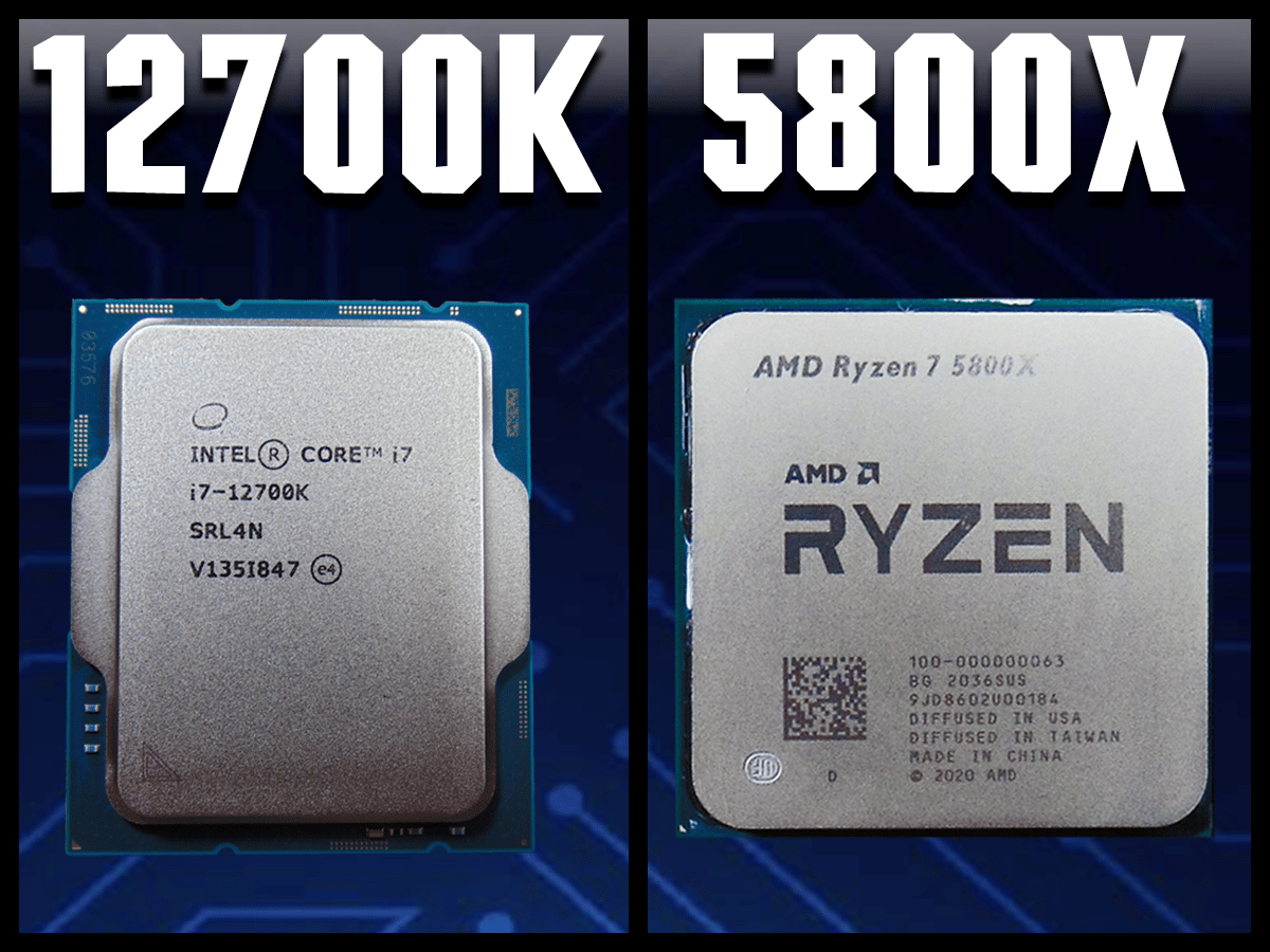 Intel Core i7-12700K vs AMD Ryzen 7 5800X Performance Review 