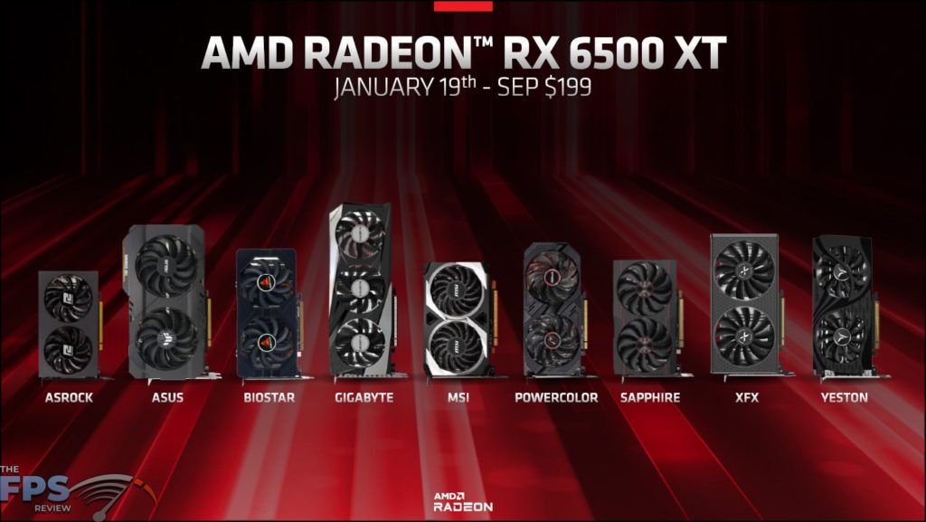 AMD Radeon RX 6500 XT Press Deck AIB lineup