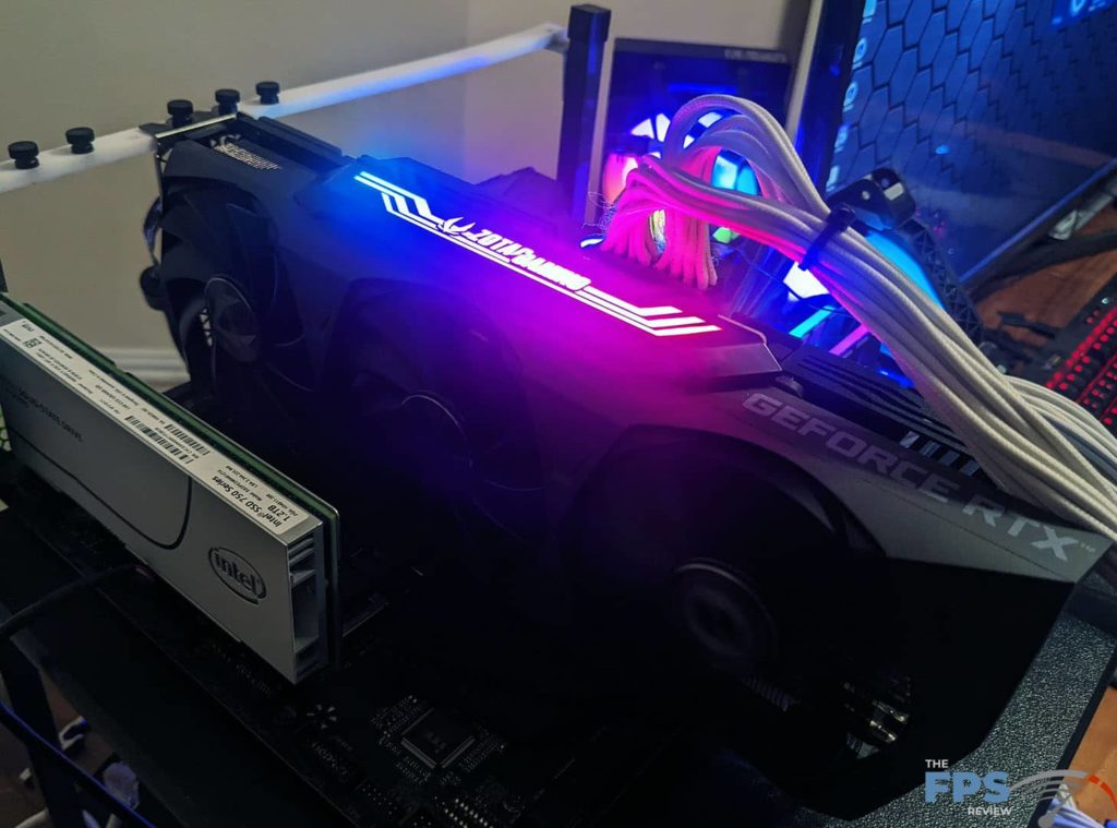 ZOTAC GAMING GeForce RTX 3090 Trinity Installed in System with RGB Lighting