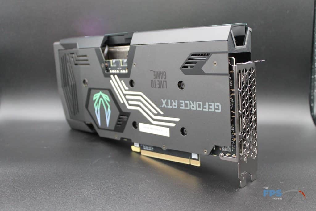 ZOTAC GAMING GeForce RTX 3070 AMP Holo rear rotated view