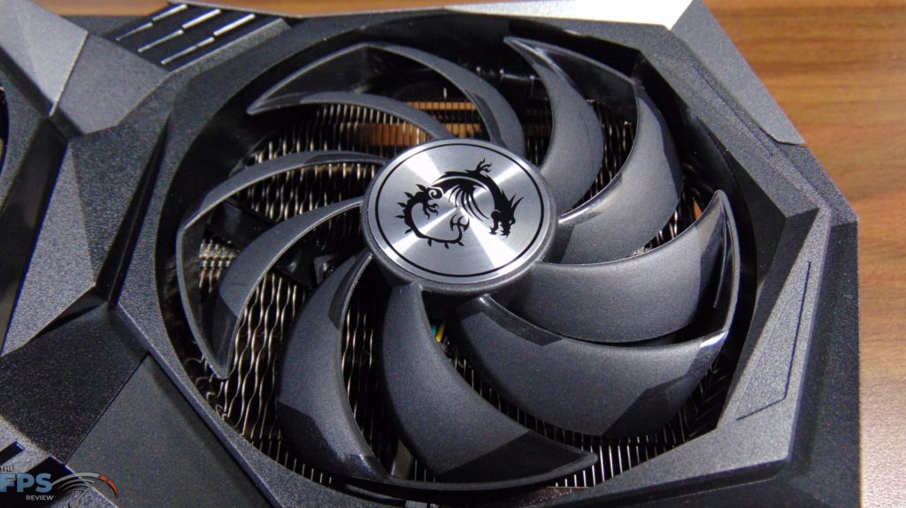 MSI GeForce RTX 3050 GAMING X Video Card Closeup of Fan