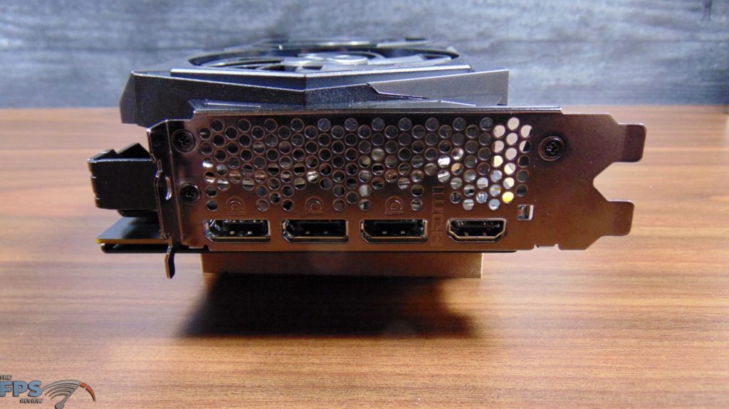 MSI GeForce RTX 3050 GAMING X Video Card Closeup of I/O