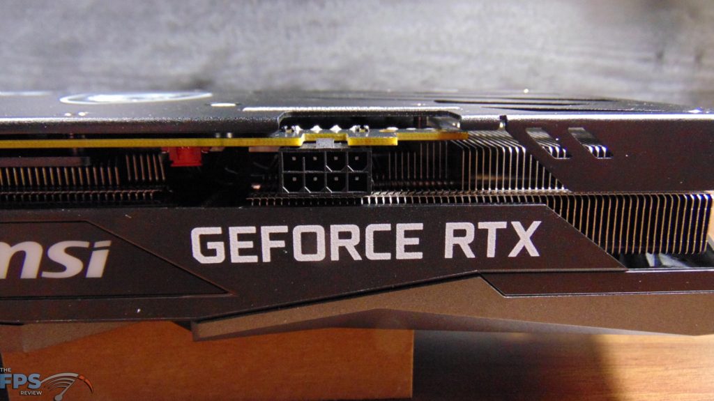 MSI GeForce RTX 3050 GAMING X Video Card Closeup of PCI-Express Power Connector
