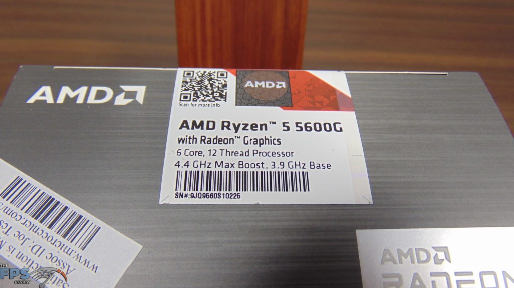 AMD Ryzen 5 5600G Box Top Label