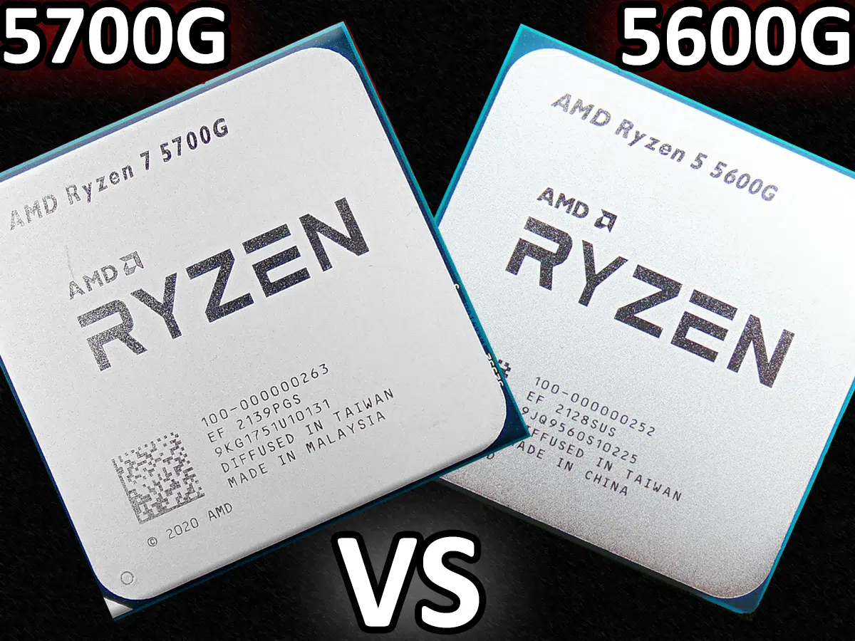 AMD Ryzen 7 5700G vs AMD Ryzen 5 5600G CPU Performance Comparison - The ...