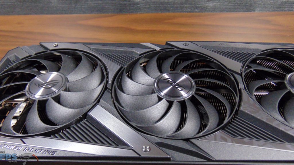 ASUS ROG STRIX GeForce RTX 3080 Ti O12G GAMING closeup of fans