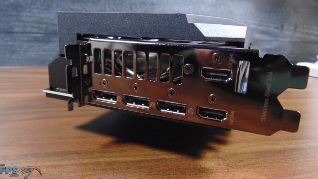 ASUS ROG STRIX GeForce RTX 3080 Ti O12G GAMING closeup of i/o bracket