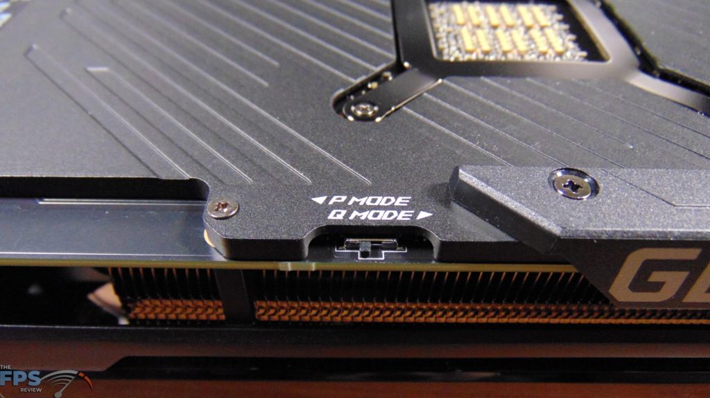 ASUS ROG STRIX GeForce RTX 3080 Ti O12G GAMING closeup of dual-bios switch