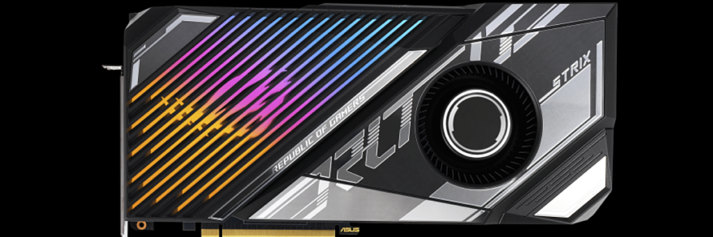 ASUS ROG STRIX LC RTX 3080 Ti O12G GAMING video card front view