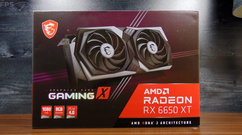 MSI Radeon RX 6650 XT GAMING X 8G Video Card Box Front