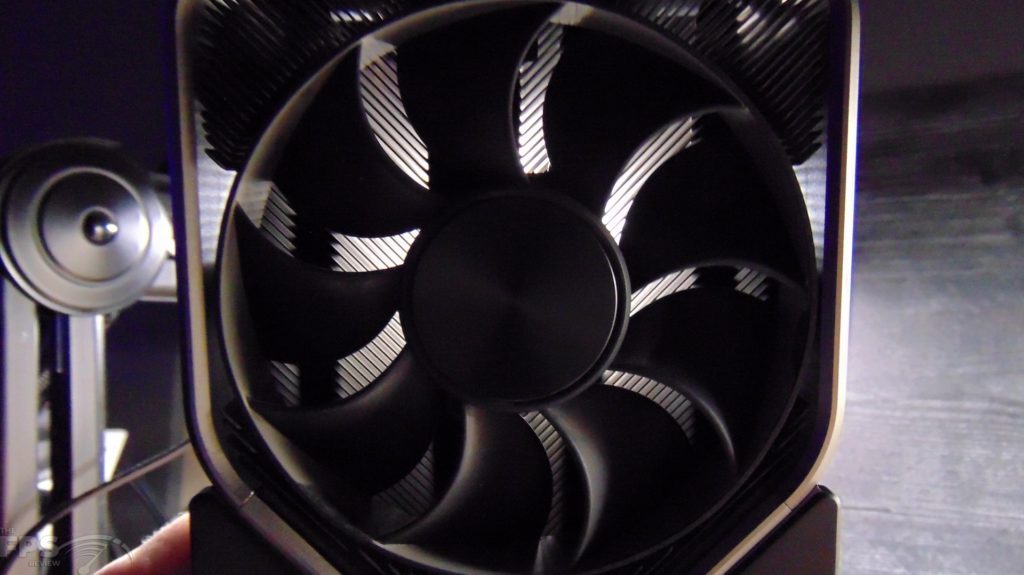 NVIDIA GeForce RTX 3090 Founders Edition Video Card Closeup of Pass Through Fan
