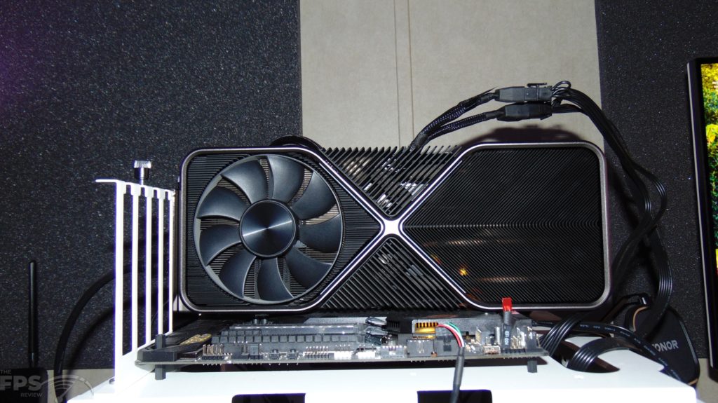 NVIDIA GeForce RTX 3090 Founders Edition Video Card Installed in Computer Front View