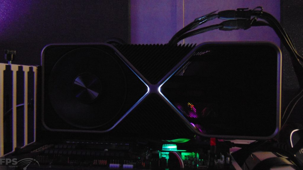 NVIDIA GeForce RTX 3090 Founders Edition Video Card Installed in Computer Front View RGB