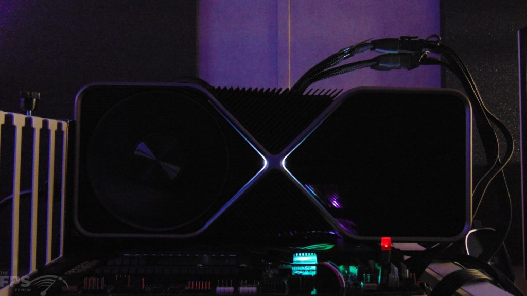 NVIDIA GeForce RTX 3090 Founders Edition Video Card Installed in Computer Front View RGB