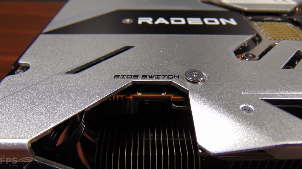 SAPPHIRE NITRO+ AMD Radeon RX 6700 XT GAMING OC Video Card Closeup of Dual BIOS Switch