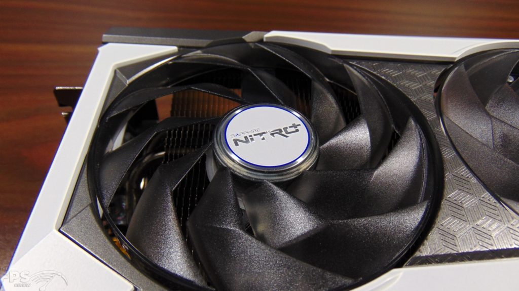 SAPPHIRE NITRO+ AMD Radeon RX 6950 XT PURE closeup of left fan