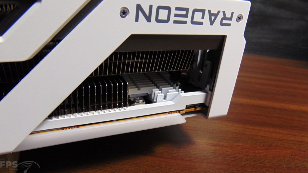 SAPPHIRE NITRO+ AMD Radeon RX 6950 XT PURE closeup of heatsink