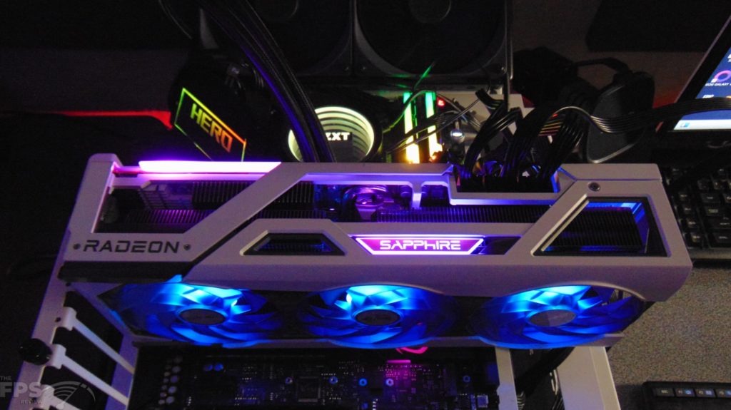 SAPPHIRE NITRO+ AMD Radeon RX 6950 XT PURE installed in computer RGB