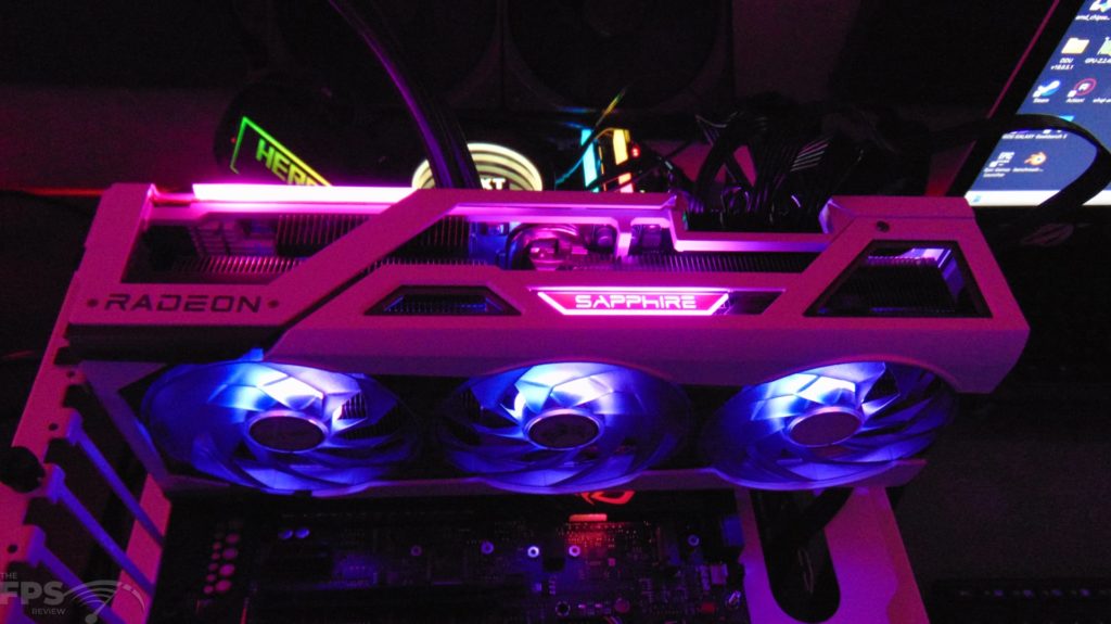 SAPPHIRE NITRO+ AMD Radeon RX 6950 XT PURE installed in computer RGB