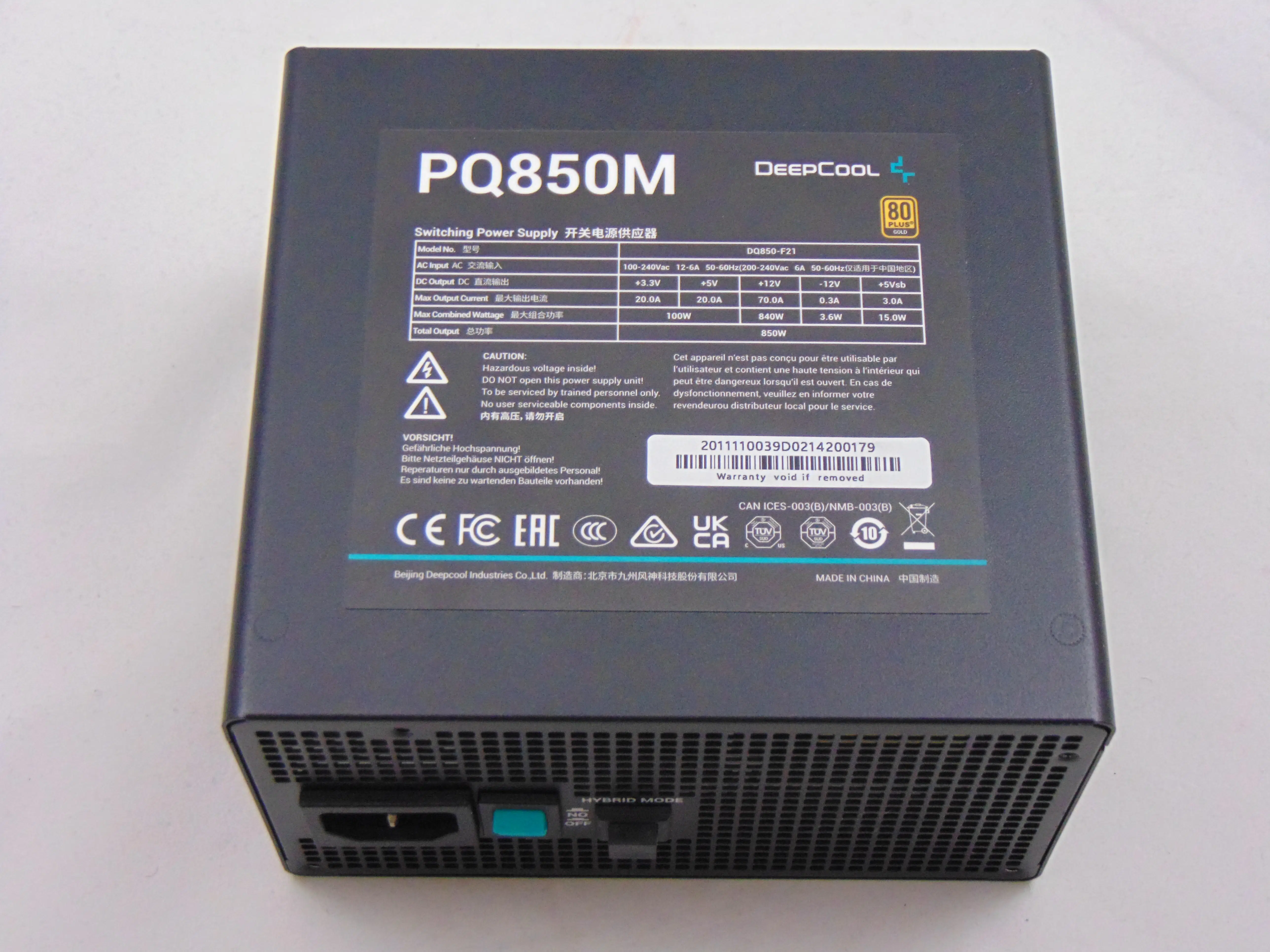 DeepCool PQ850M 850W Power Supply Review - Page 3 of 7