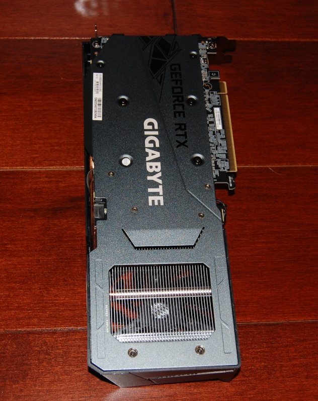 GIGABYTE GeForce RTX 3050 Gaming OC 8G Video Card back view rear