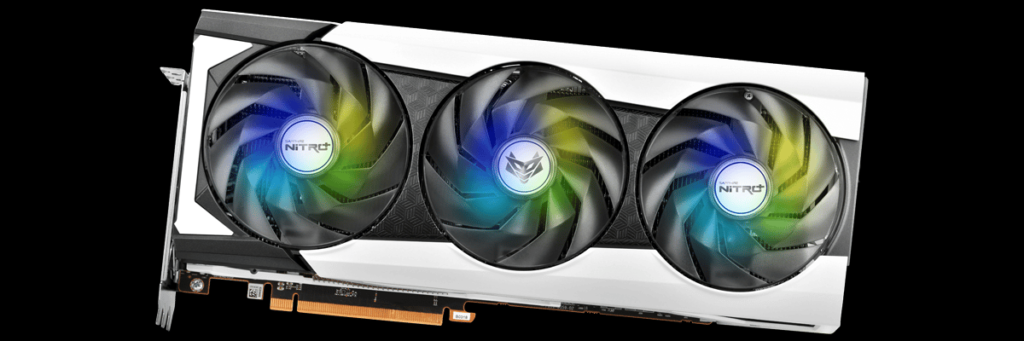 SAPPHIRE NITRO+ AMD Radeon RX 6950 XT PURE video card front facing