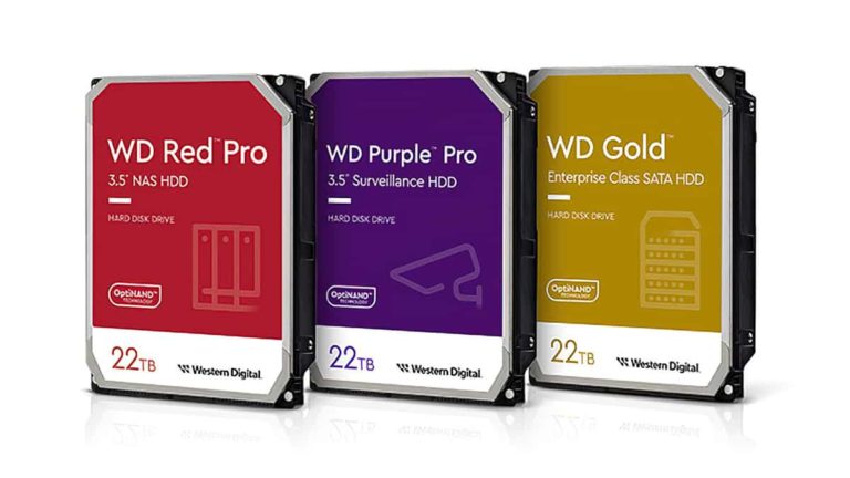 Western Digital Begins Shipping 22 TB WD Gold, WD Red Pro, and WD Purple Pro HDDs