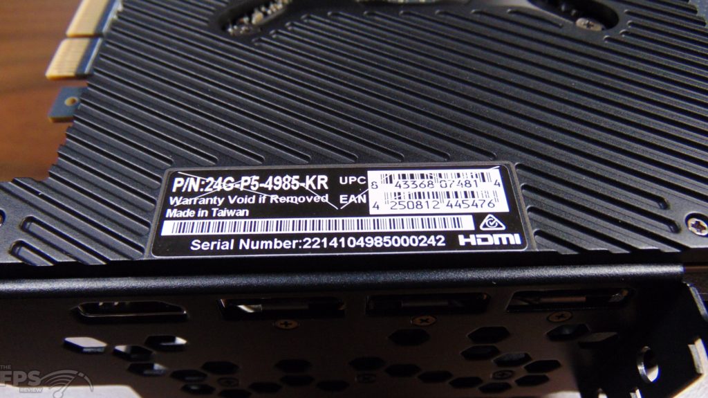 EVGA GeForce RTX 3090 Ti FTW3 Ultra Gaming video card label