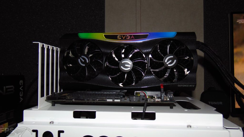 EVGA GeForce RTX 3090 Ti FTW3 Ultra Gaming video card installed in computer rgb