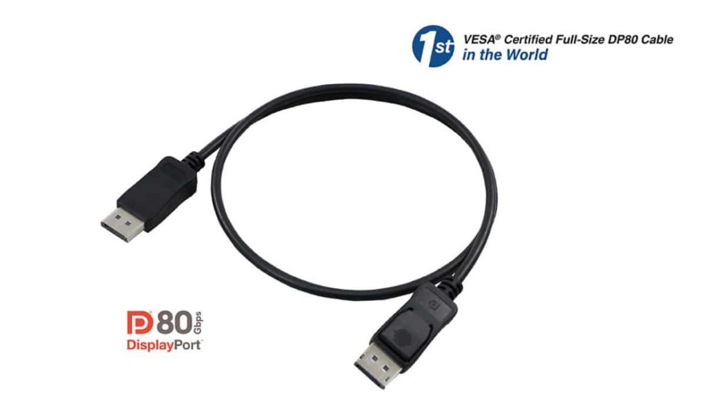 BizLink DP80 Enhanced FullSize DP Cable Is the 1st VESA Certified Full