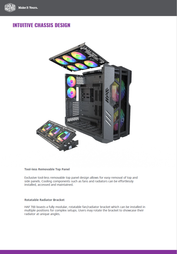 Cooler Master HAF 700 Product Description Brief