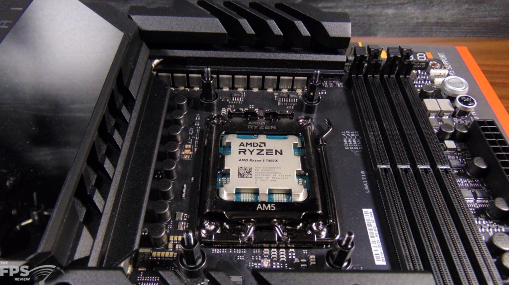 AMD Ryzen 5 7600X Installed in Motherboard