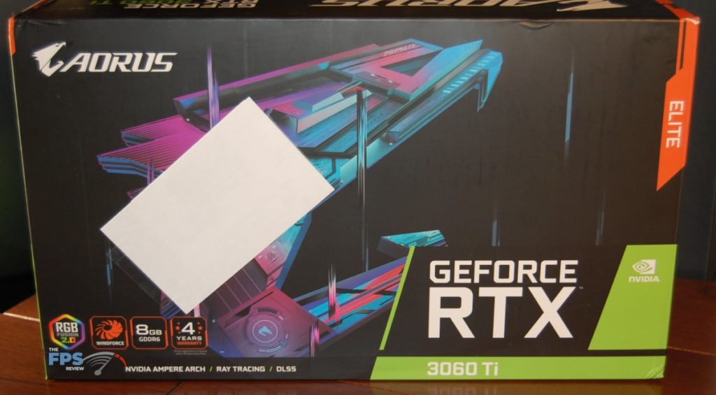 GIGABYTE Aorus GeForce RTX 3060Ti Elite 8G-box front