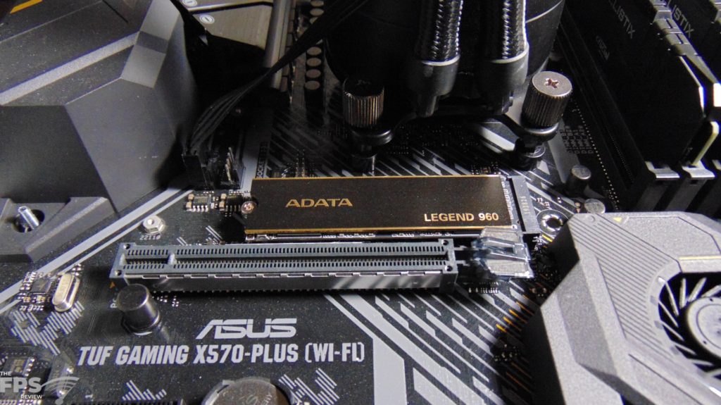 ADATA LEGEND 960 1TB Gen4 x4 M.2 SSD Installed in Computer