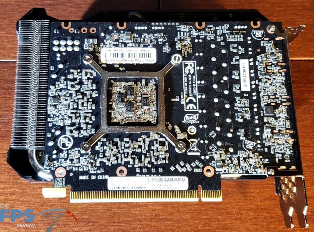 PNY GeForce RTX 3060 12GB XLR8 Gaming Revel-backside, heatsink at rear