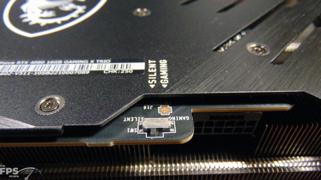 MSI GeForce RTX 4080 16GB GAMING X TRIO dual bios switch