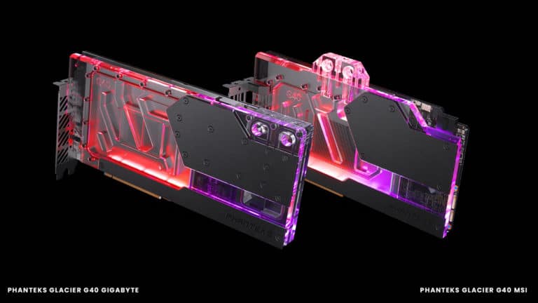Phanteks Releases Glacier G40 Water Blocks for GIGABYTE and MSI GeForce RTX 4090/4080 Series Graphics Cards