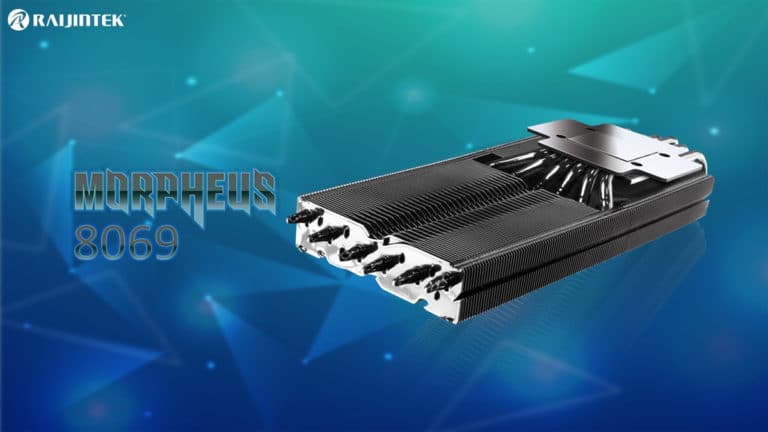 RaiJintek Launches Morpheus 8069 Heat Sink for NVIDIA GeForce RTX 30 Series and AMD Radeon RX 6000 Series GPUs, Featuring Cooling Capacity of Up to 360 Watts of TDP